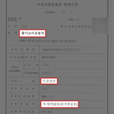준강간｜CCTV·사후 정황 소명해 불기소(혐의없음) 처분